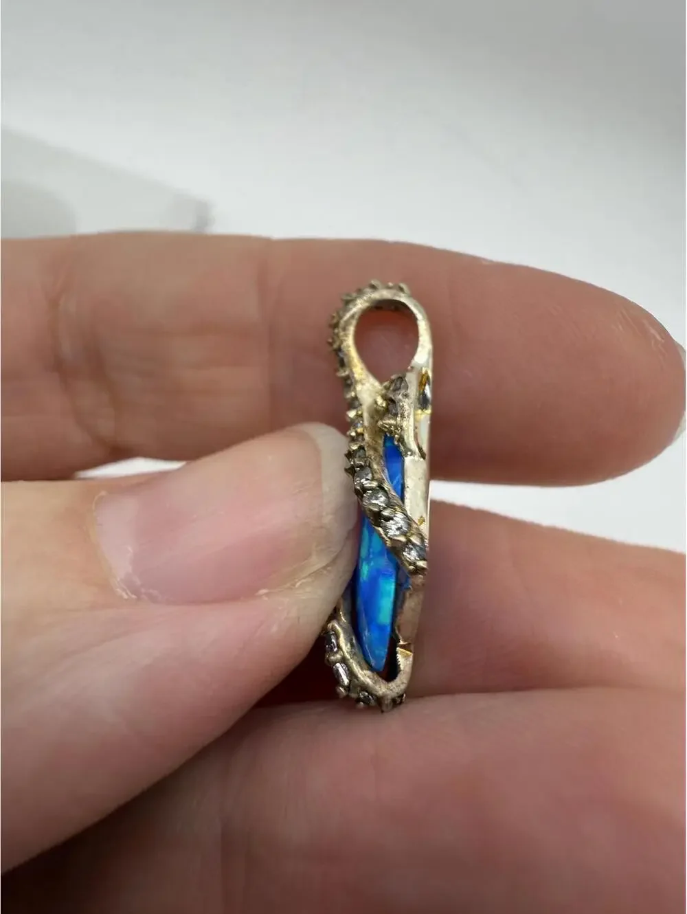 Montana Silversmith Blue Opal Pendant Silver